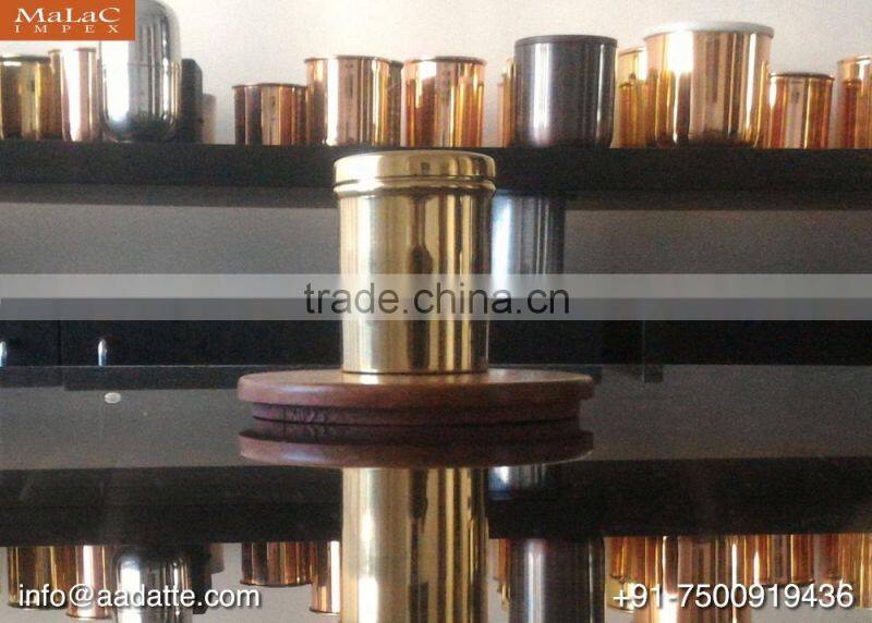 Brass candle cup copper candle jar with lid