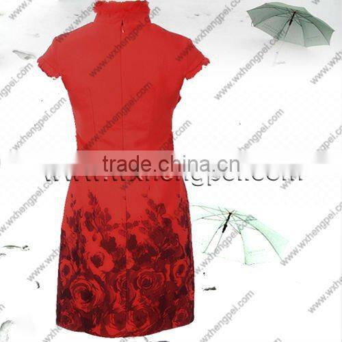 red winter cheongsam