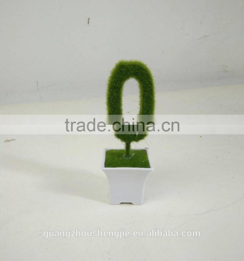 mini bonsai artificial letters grass for decoratrion