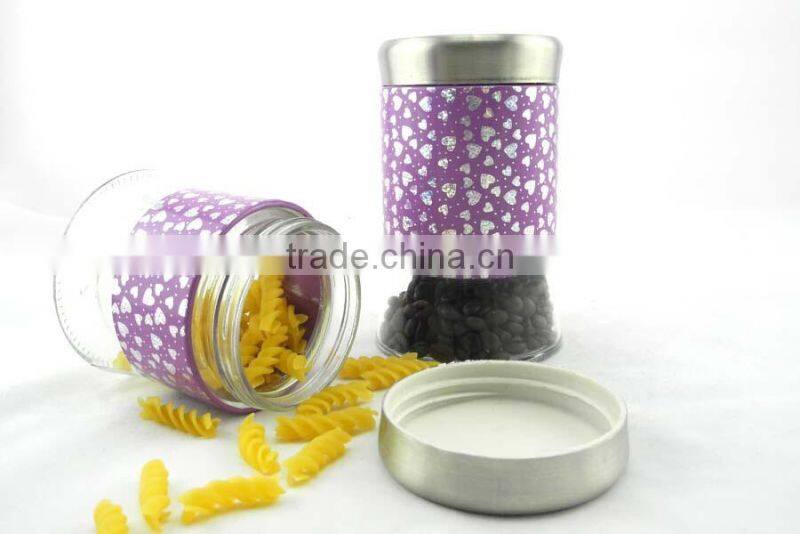 decorating glass mason jar storage jar with lid for food