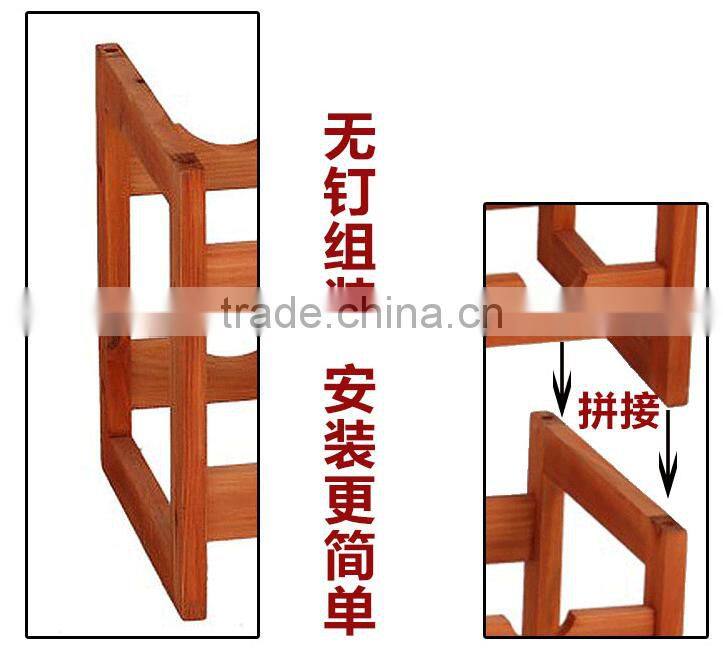 Natural pine Wine Storage Shelf Wine Rack Natural Bamboo Wine Rack/Bamboo Wine Bottle Holder,black and carbonized