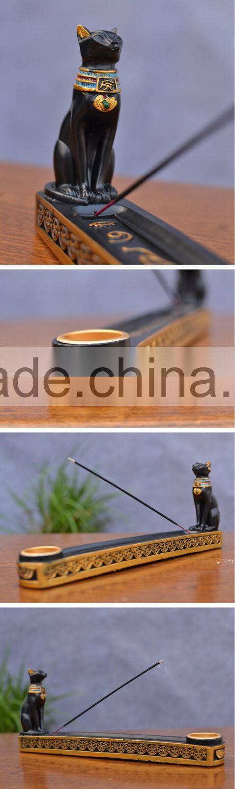 Egyptian cat god Bastet decoration statues incense burner holder