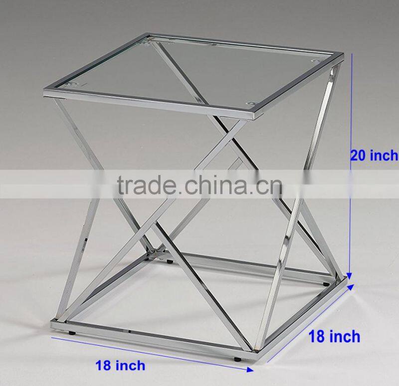 201 stainless steel square tube frame for end table for living room furniture