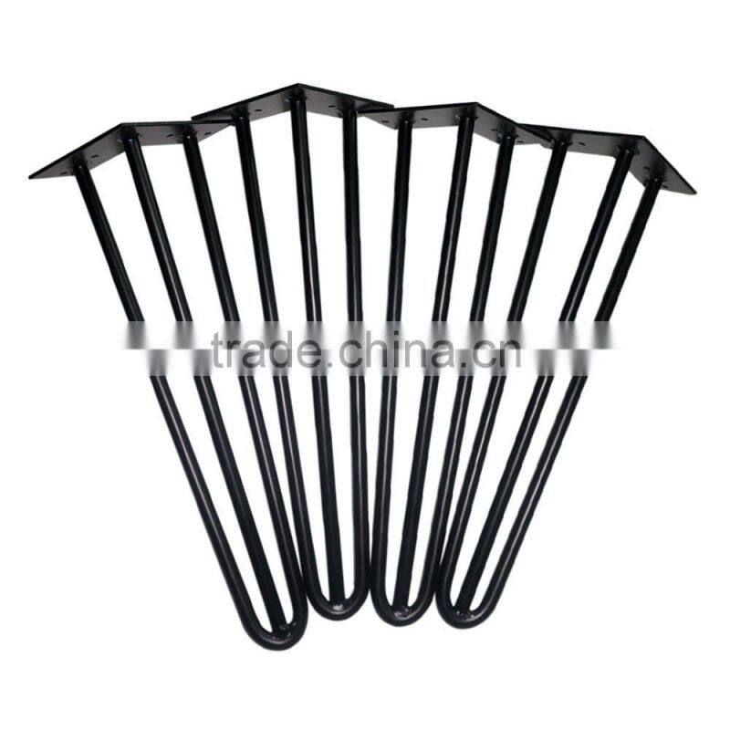 Hot sales 3 legs modern cast iron table base hairpin table legs with 28 inches for DIY