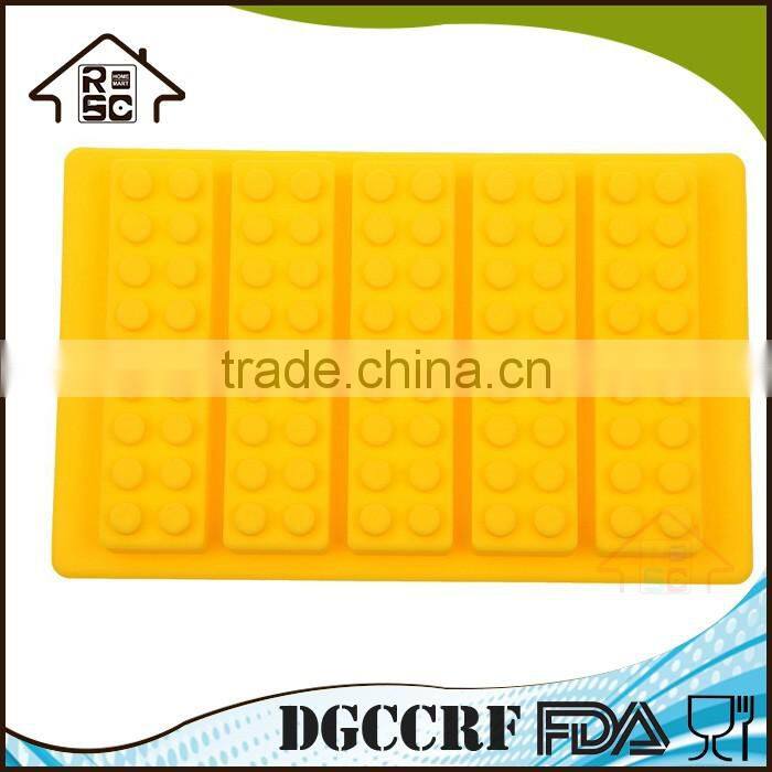 NBRSC 2pcs Silicone Ice Cube Tray Mold Building Brick Chocolate Baking Mold