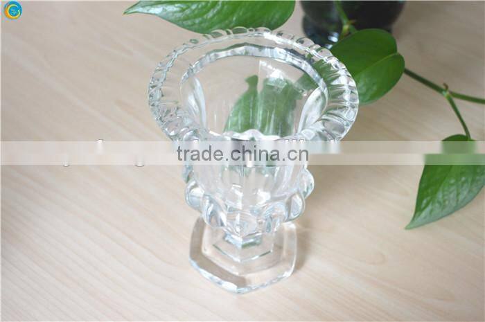 Exquisite Slanted Top Clear Glass Candle Cup