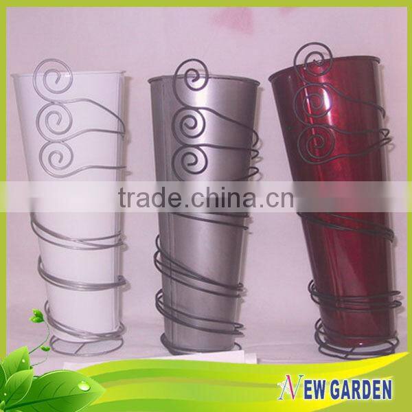 Factory Outlet Beautiful Handicraft Metal Flower Pots With Pedestal