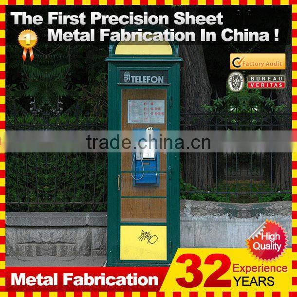 Freestanding outdoor furniture durable public aluminium phone booth for sale