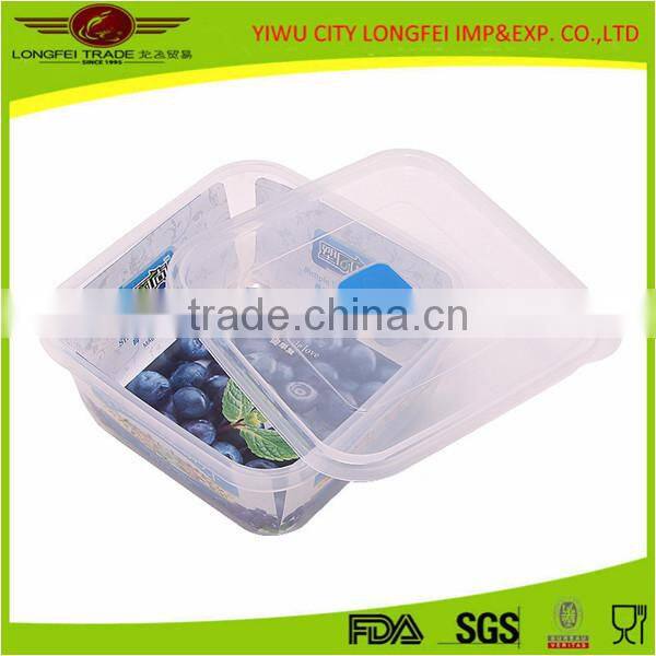 3pcs Square Clear Plastic Bin, Plastic Box Set