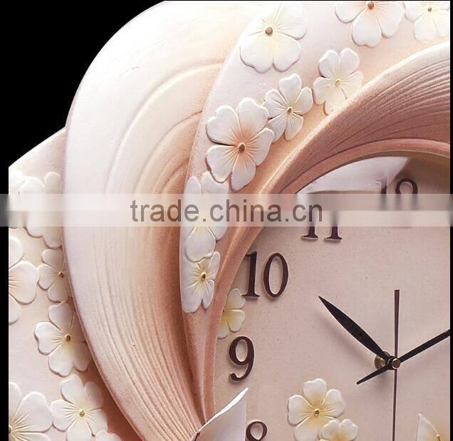 M27B Momoda Living room Creative modern fancy elegant 3D flower wall clock quiet quartz decoration large wall clock