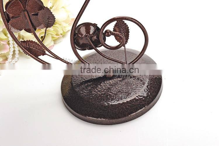 Flower umbrella shape metal jewelry display stand for earring