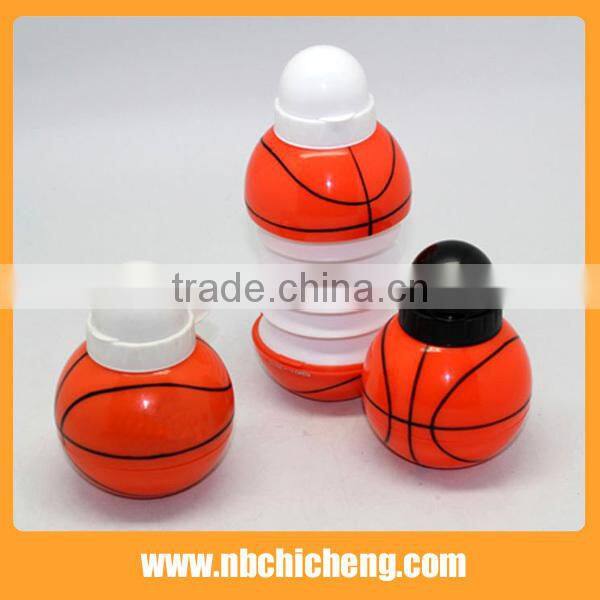 Plastic Basketball Shape Collapsible Water Bottle/Folding Water Bottle