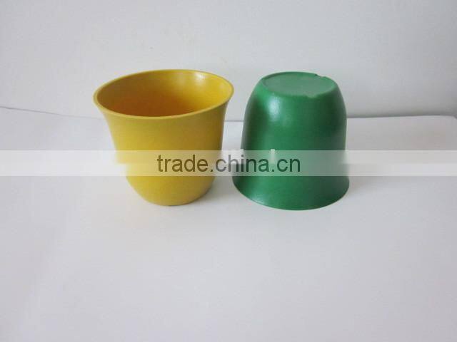Family beautiful plastic flower pot/ garden pot bamboo fiber flowerpot