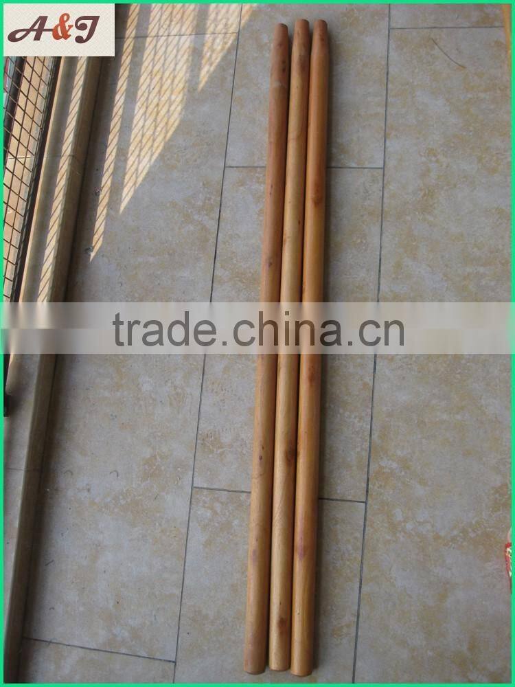 varnished wooden spade handle