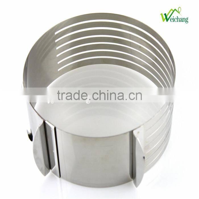 WCW004Cake Adjustable Stainless Steel Mousse Mould Layer Cake Slicer Kit Stainless Steel Cake Mousse Mould Cake Bakeware Adjust