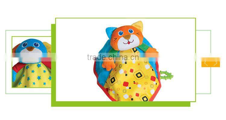 Baby funny cartoon animal slobber towel lovely bear plush toy