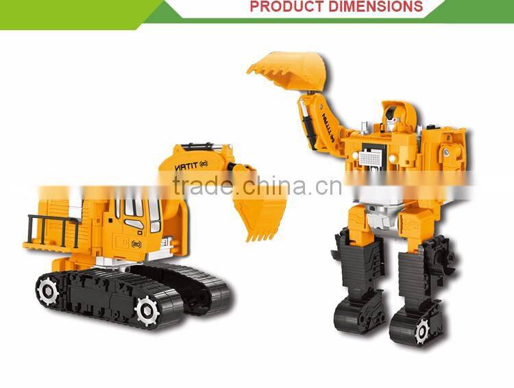 Hot selling educational deformation model set metal excavator toy