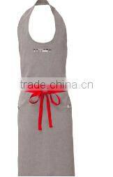 adult bib custom printing wholesale uniform for supermarket with functional pockets
