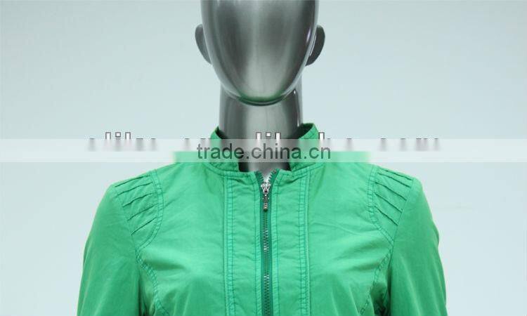 alike green jacket short garment dye