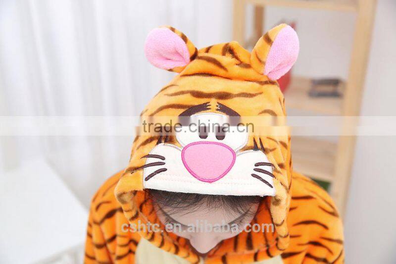 flannel cartoon adult animal jumpsuit animal pajamas jumpsuit jump tiger design