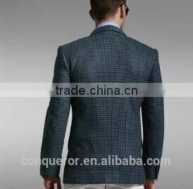 Hot-selling suit Linen blue plaid suit BSPS0578