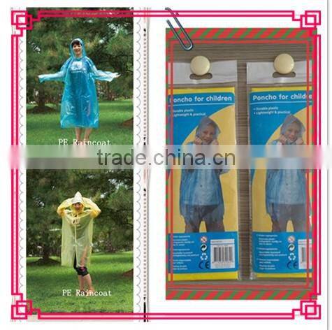 new arrival Promotional disposable raincoat rain poncho for children