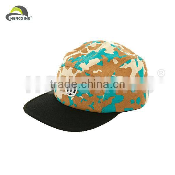 Plain 5 Panels Cap With Pantone Color