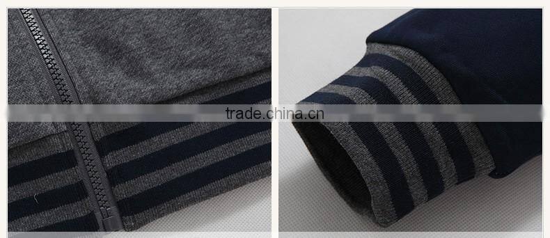 2016 spring collar fleece male knitting cardigan sports leisure jacket sportswear hoodie for men