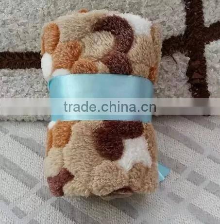 100% Polyester Printed Coral Fleece Blanket throw