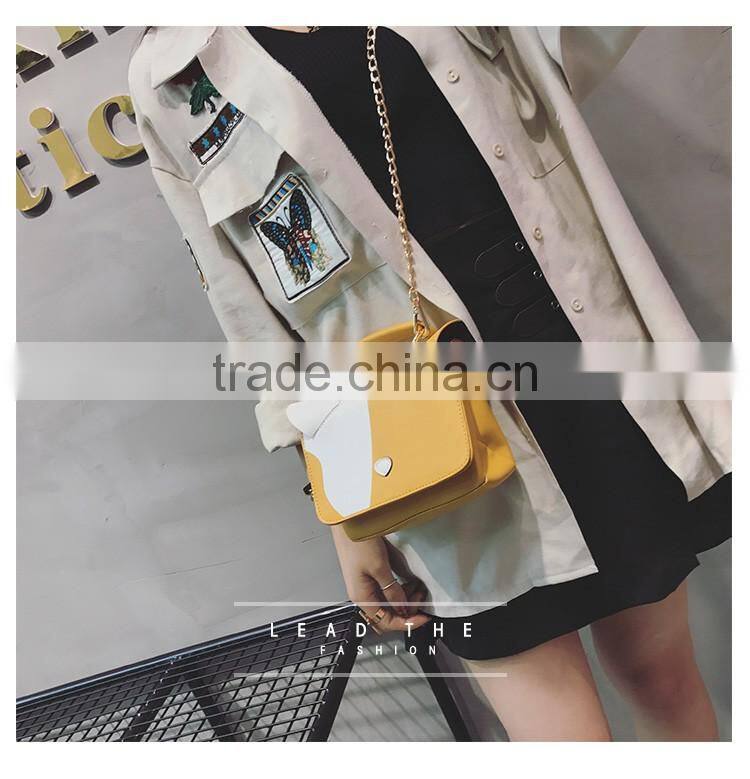 Cute Women Bag Baby Girl Mini Shoulder Cross Body Chain Bags black yellow white young girls bags