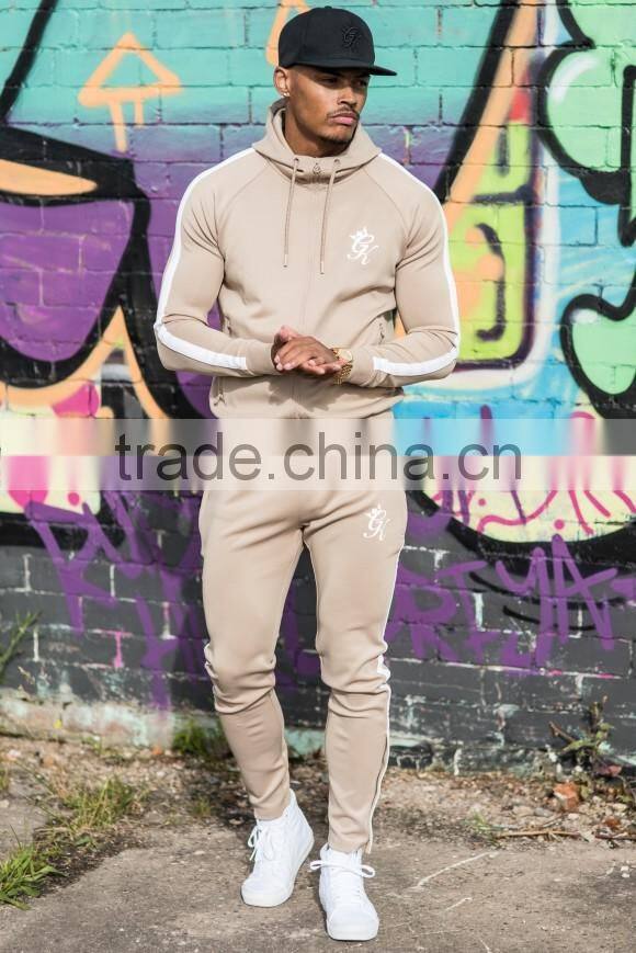 2016 Hot Sale Men's Tracksuits Muscle Bodybuilding Gym Hoodie Full Zip Hoodie with zipper Pockets Raglan Contrast Tracksuit Tops