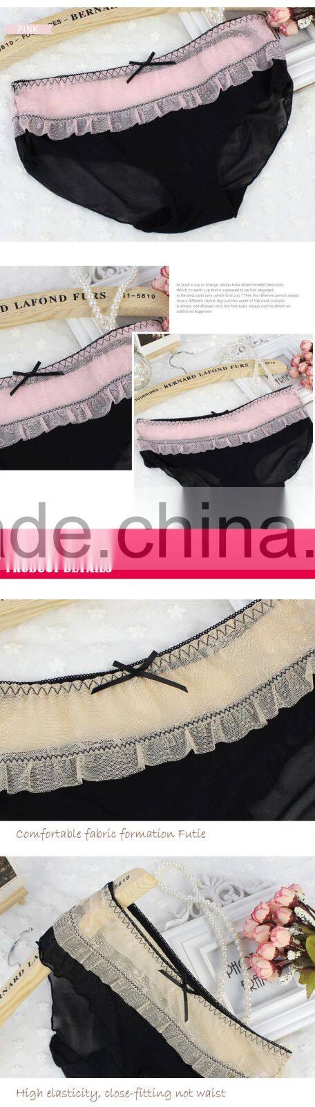 Top quality lady sexy transparent lace panty nylon knickers mature sexy black ladies panties underwear