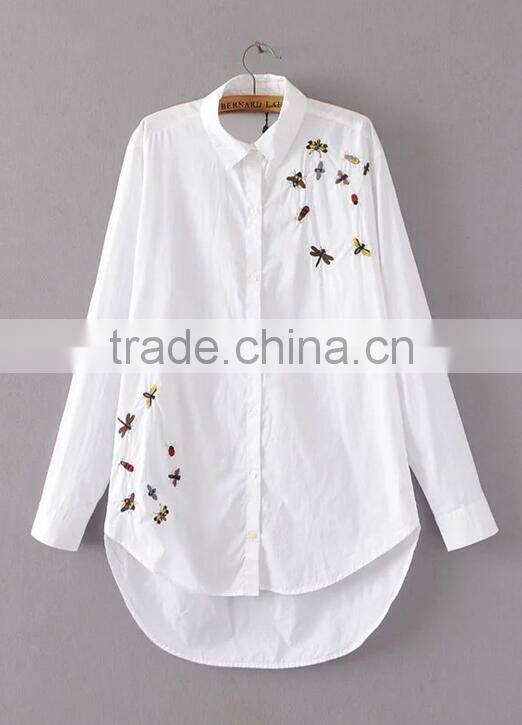 Runwaylover EY2386B New Design 2017 Ladies Fashion Embroidery Blouse