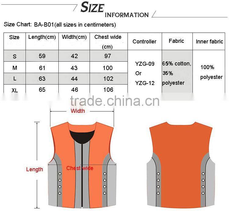 led shirt sleeveless working clothing neoprene vest