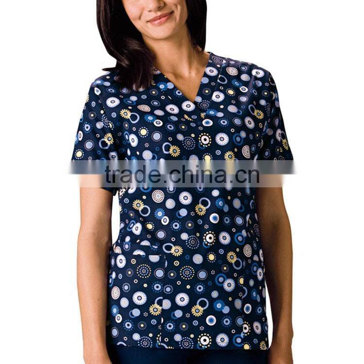 New hospital fashinable nurse uniform designs medical scrubs for ladies