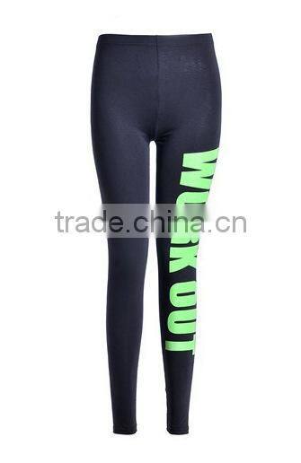Words digital print women fitness gym leggings
