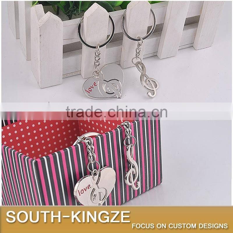 Lover Music Note Hearts Keychain