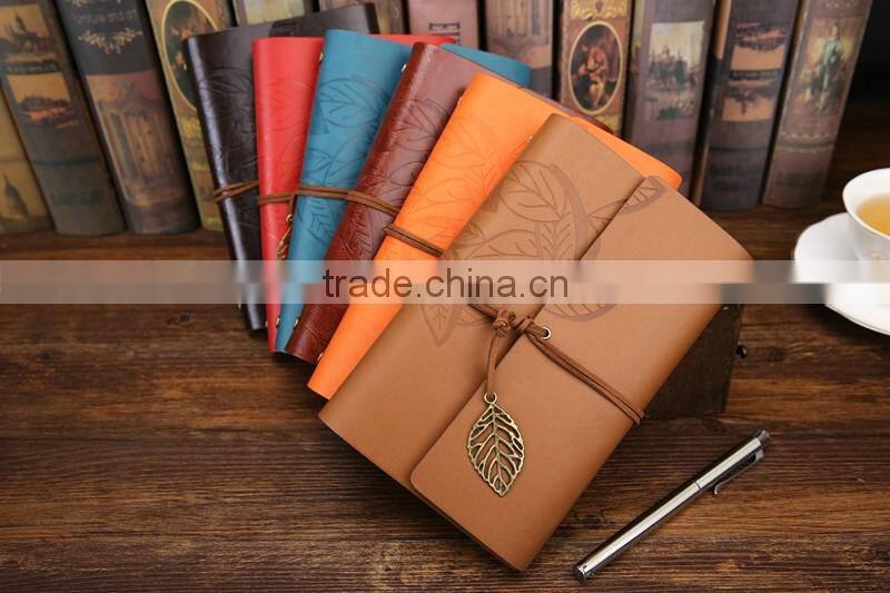 Wholesale customized Retro Vintage Leather String PU leather journal diary journey notebook