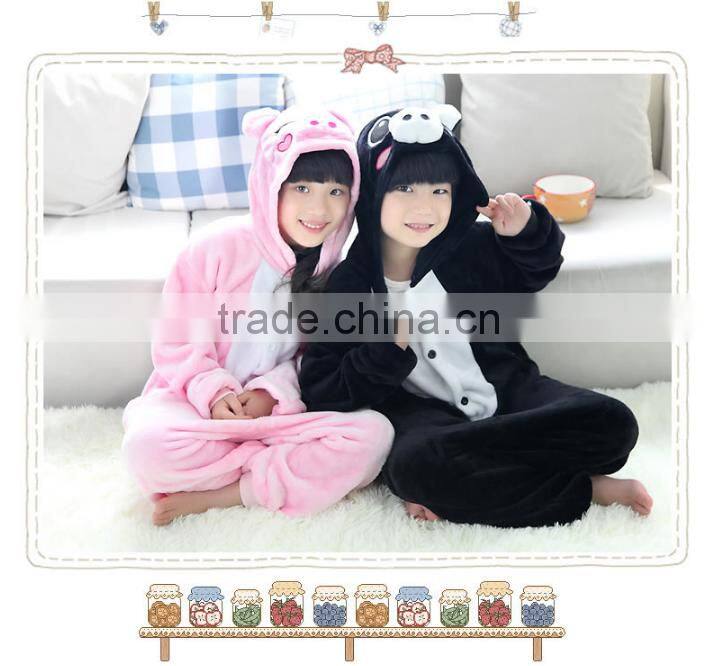 Sister or brother flannel fleece cartoon onesie with top quality