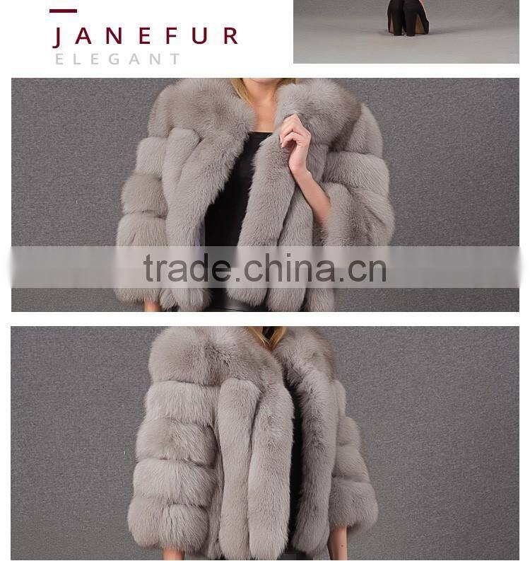 Good soft colorful vest sleeveless fox fur coat winter woman clothes