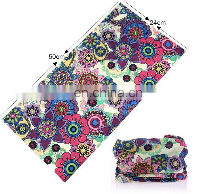 Oem Service Custom Made Fashion Polyester Cycling Head Bandana Scarf