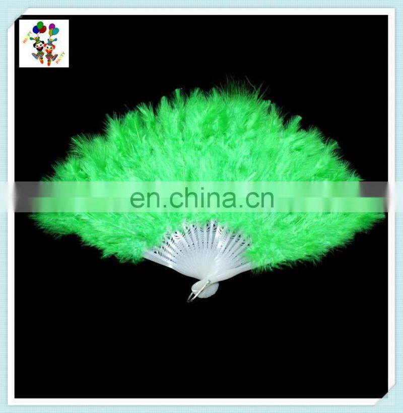 New Costume Wedding Showgirl Dance Folding Hand Feather Fans HPC-0908