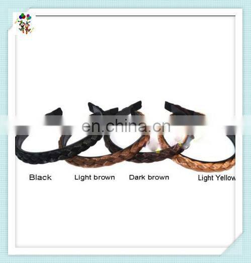 Girls Twist Braided Plait Hoop Headband Synthetic Bun Hairpieces HPC-0102