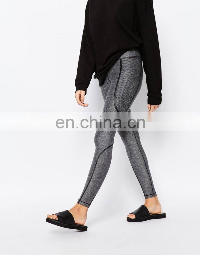 premium contrast piping compression leggings