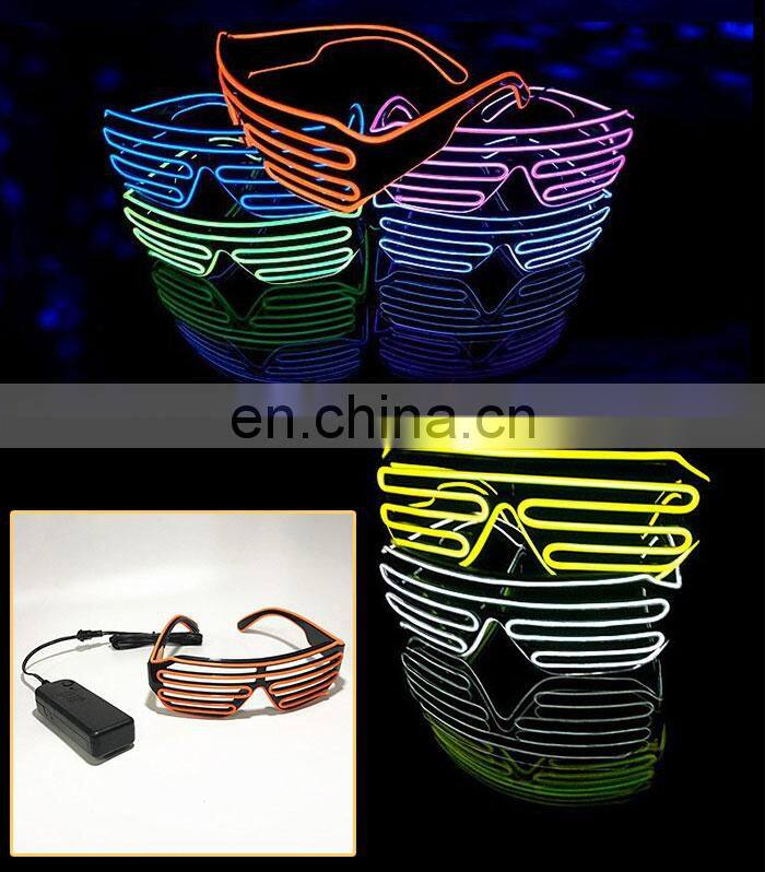 Party el equalizer glasses light up glowing shutter party el wire Glasses