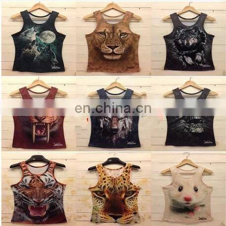 2015 High quality cheap designer animal picture vest