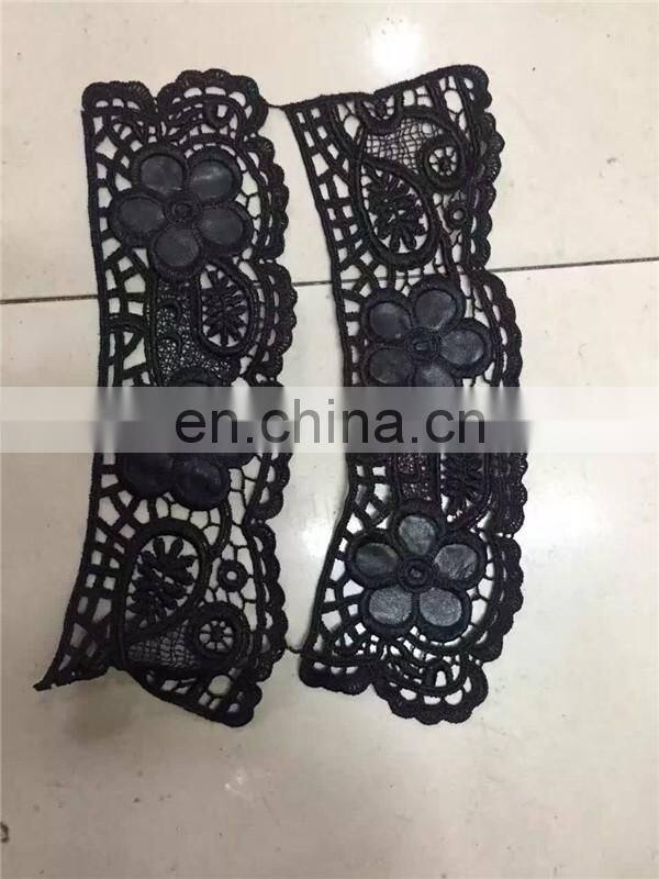 B-019 polyester collars simple lace neck designs embroidery embroidery applique