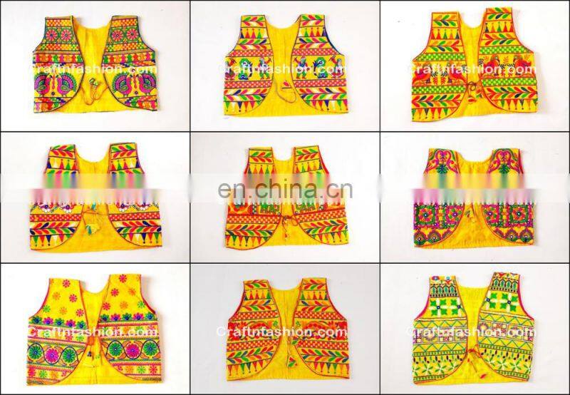 Indian Handmade Elephant Style Jacket Shrug- Indian Gamthi Elephant Style Jacket koti- Kutch Embroidery Short Jacket