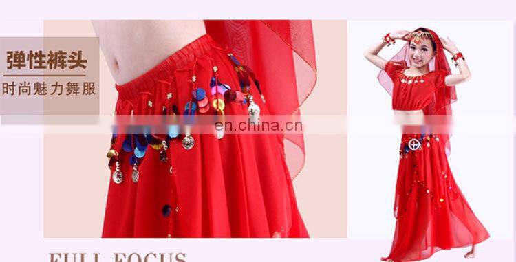 ET-136 Arabic practice children girls belly dance wear clothes 4pcs/2pcs suit