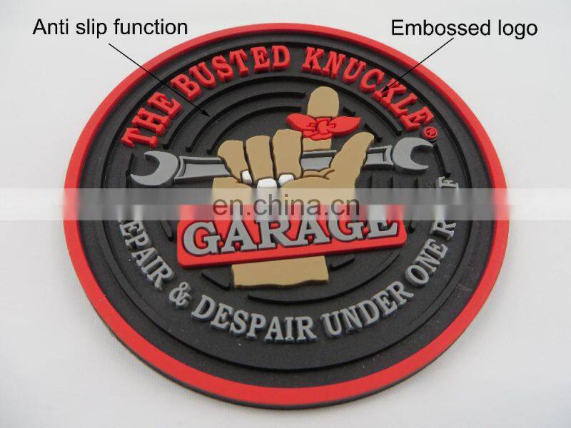 Custom design heat-resistant pvc coaster for beverage coffee